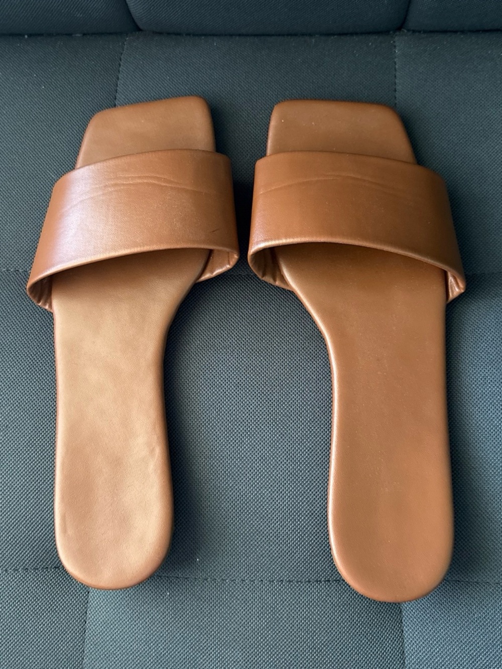 Brown Slide Sandals - Women's Minimal Leather Slides